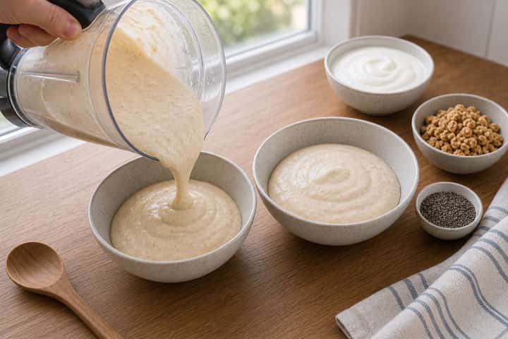 Banana Peanut Smoothie Bowls cooking step 3: Build the flavour.