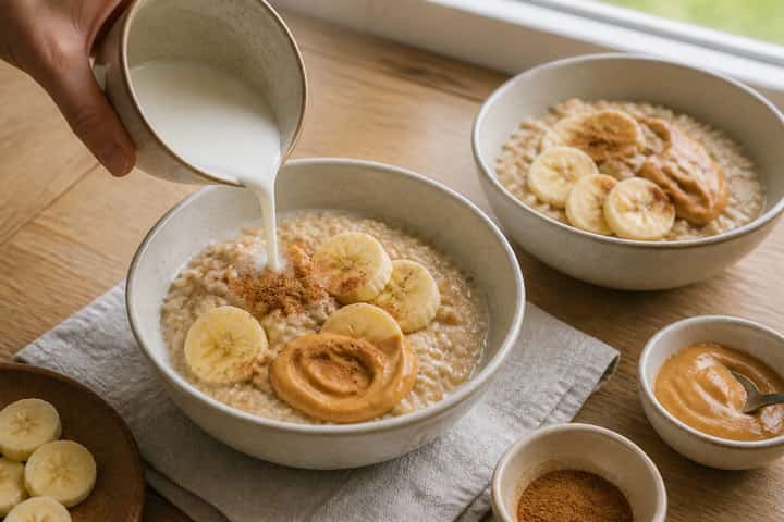 Peanut Banana Porridge cooking step 5: Finish the dish.