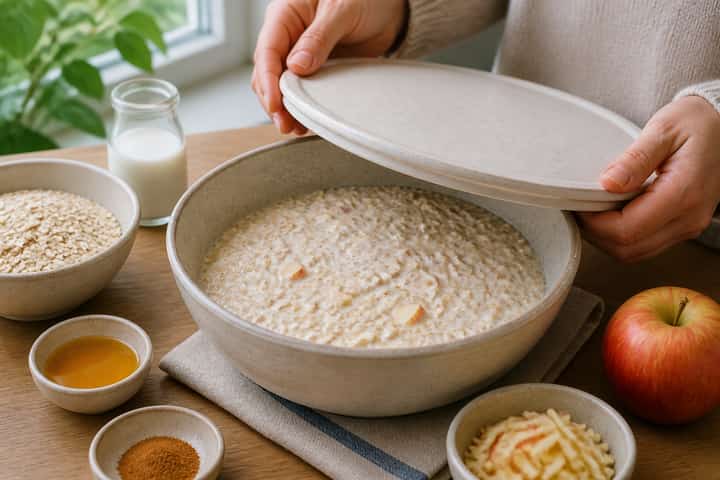 Apple Cinnamon Bircher cooking step 3: Build the flavour.