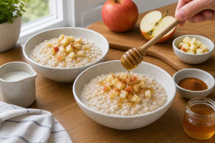 Apple Cinnamon Porridge cooking step 5: Finish the dish.