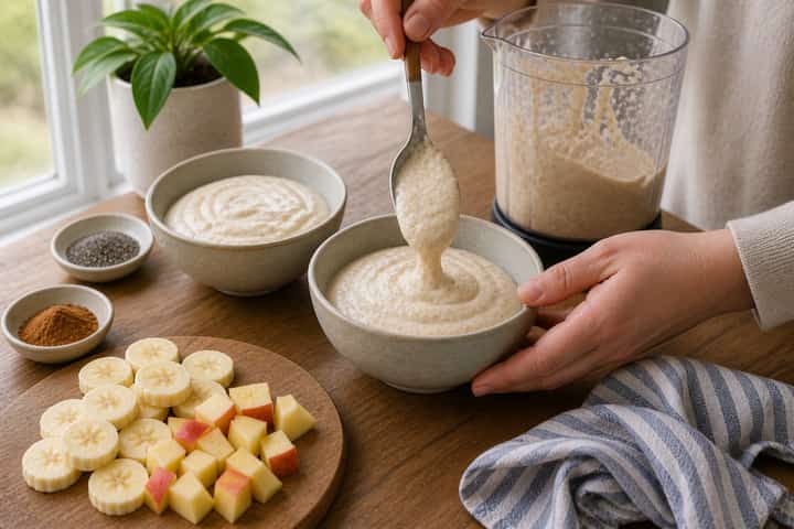 Apple Cinnamon Smoothie Bowls cooking step 3: Build the flavour.