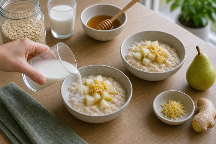 Pear Ginger Porridge cooking step 5: Finish the dish.