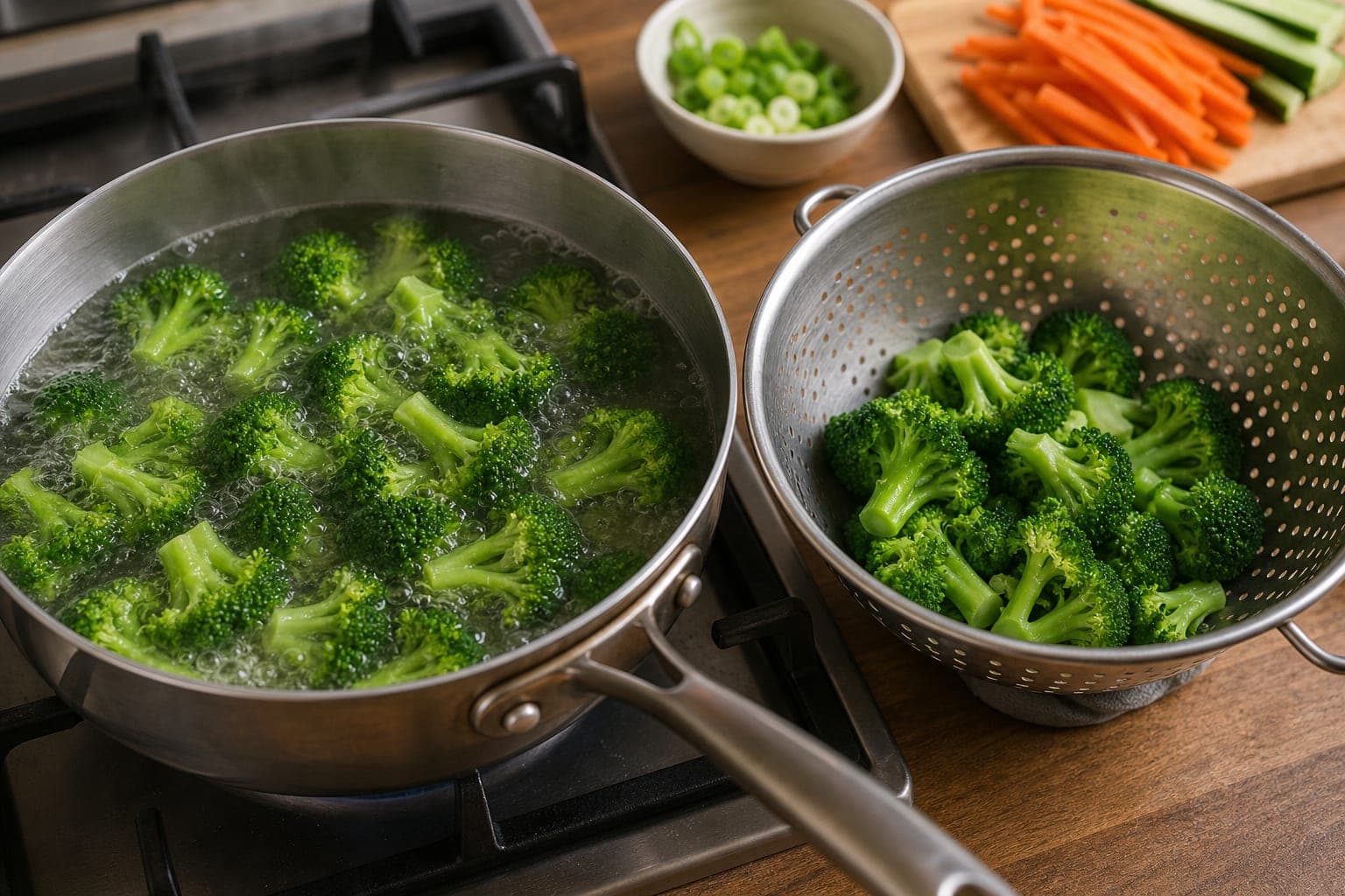 Korean-Style Beef Bulgogi Rice Bowls cooking step 3: Cook the broccoli.