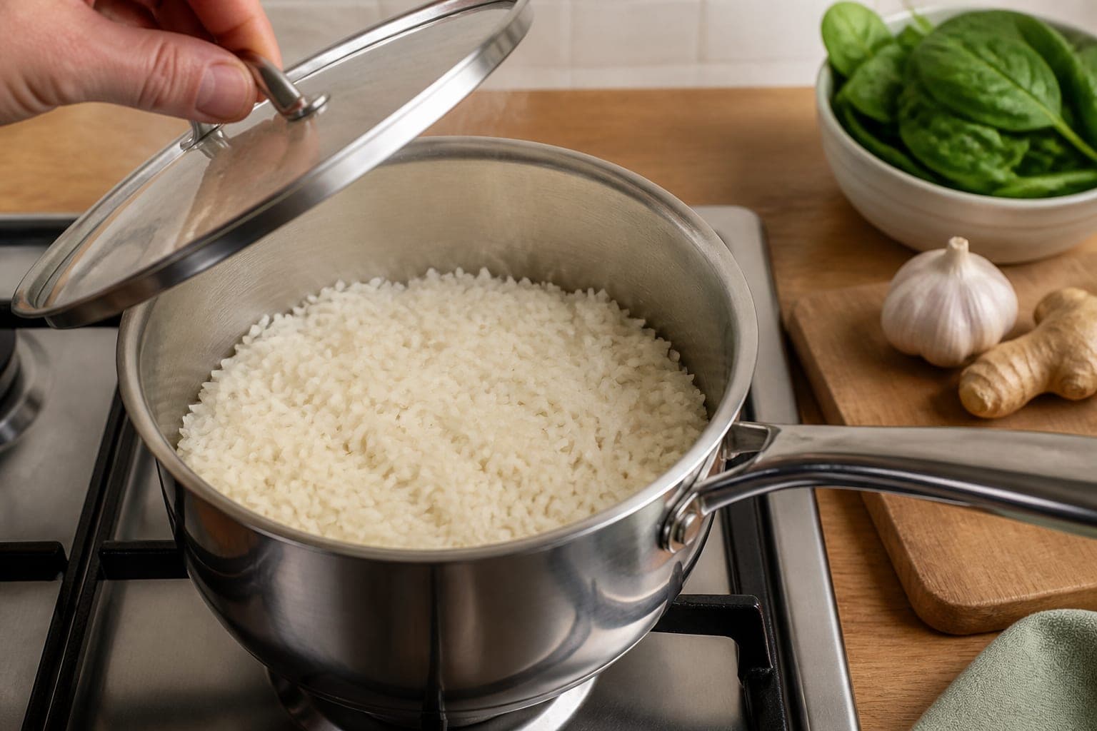 West African-Inspired Peanut Chicken Stew cooking step 2: Cook the rice.