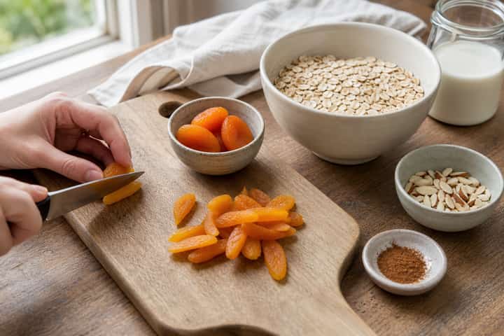 Apricot Almond Porridge cooking step 1: Get prepped.