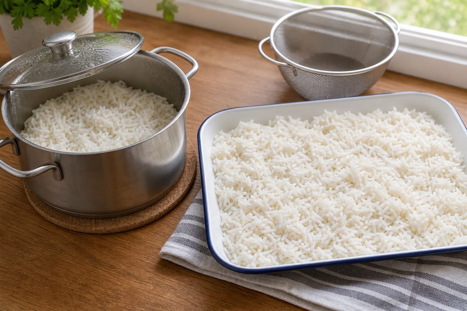 Tuna Sweetcorn Rice Salad Boxes cooking step 1: Cook the rice.