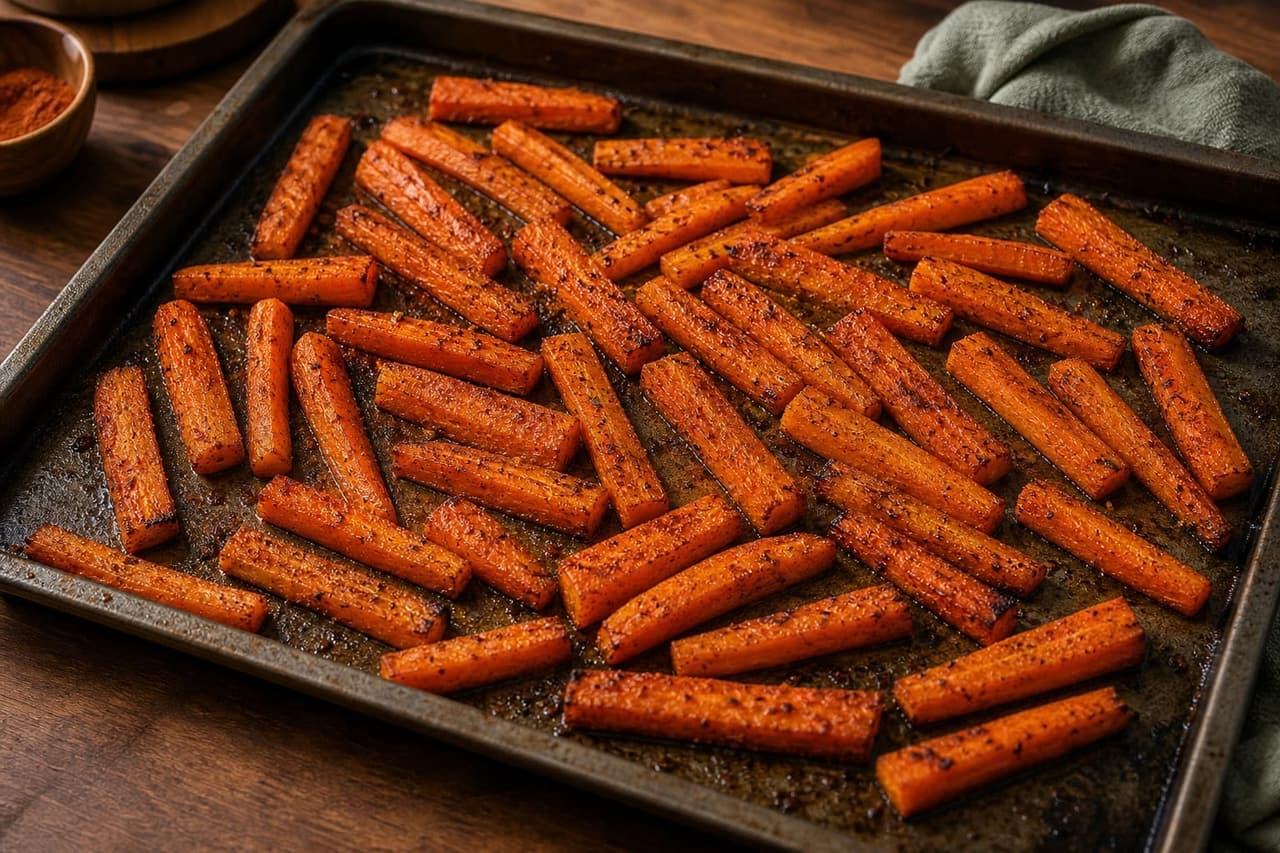 Mushroom Butter Bean Mash Bowls cooking step 2: Roast the carrots.
