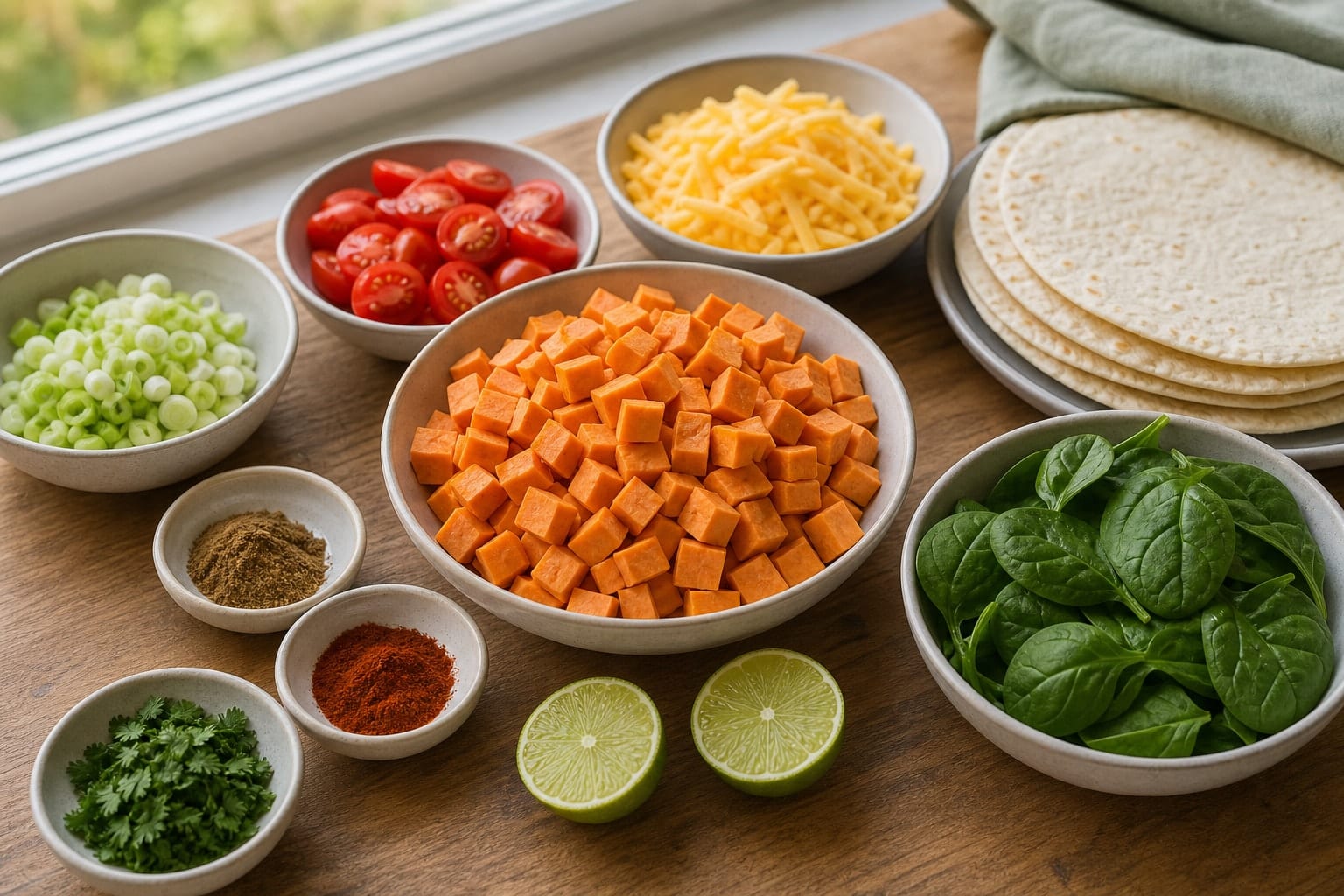 Tomato Pepper Shakshuka Pittas cooking step 1: Prep the vegetables.