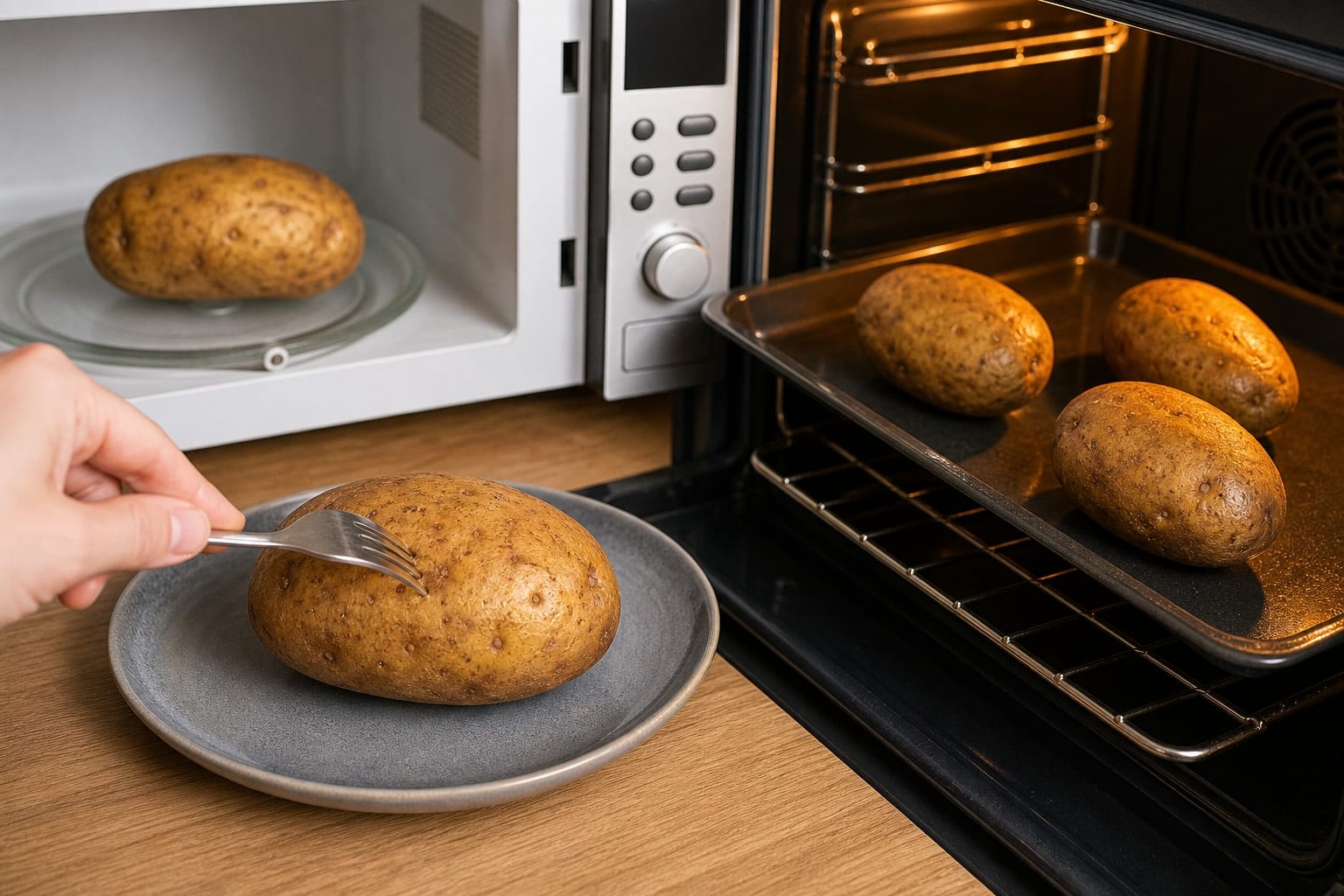 Smoky Beef Tomato Jackets with Lettuce Crunch cooking step 1: Start the potatoes.