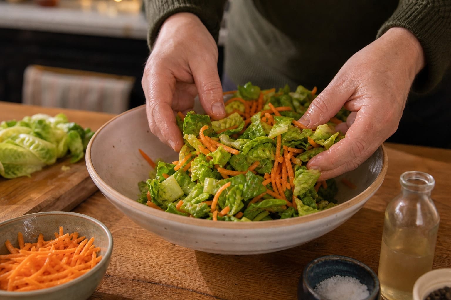 Smoky Beef Tomato Jackets with Lettuce Crunch cooking step 6: Make the lettuce crunch.