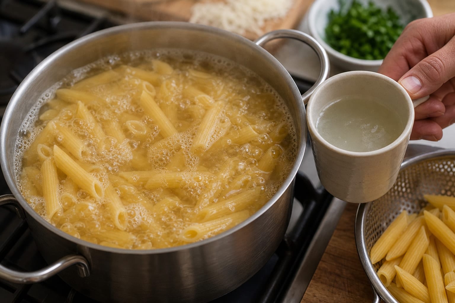 Beef Tomato Ragu with Pasta and Spinach cooking step 5: Cook the pasta.