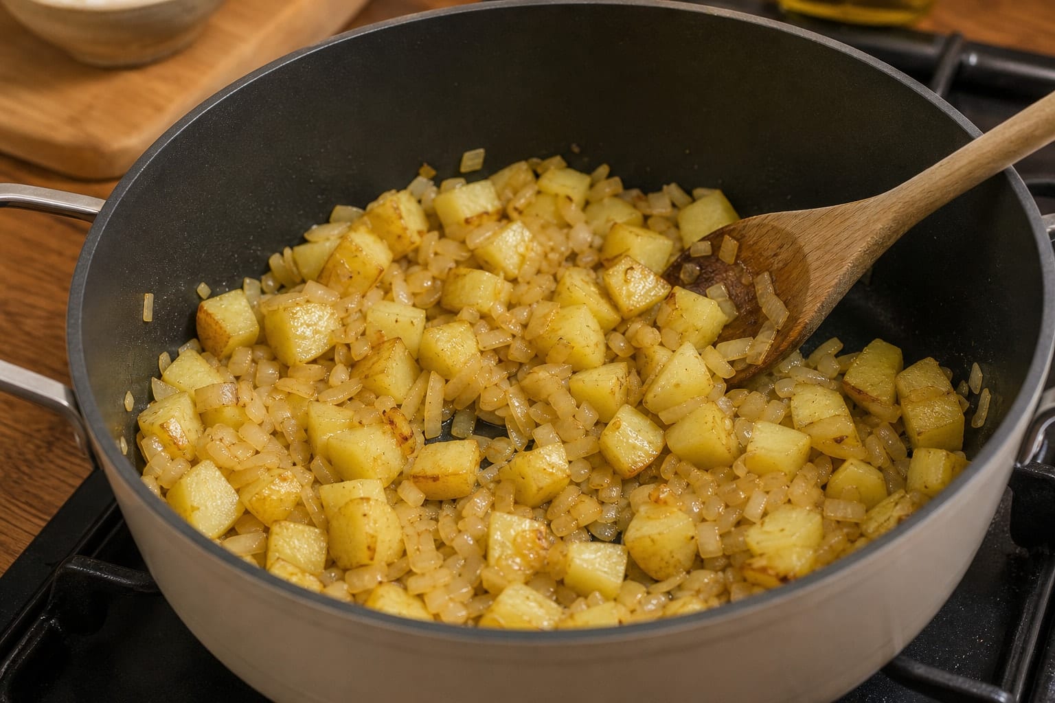 Green Lentil Saag Aloo Rice Bowls with Lime cooking step 3: Start the potatoes.
