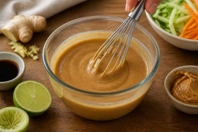 Chicken Satay Rice Bowls with Crunchy Cucumber cooking step 2: Mix the satay sauce.