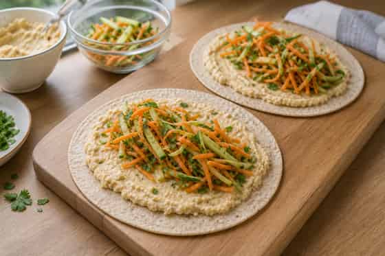 Lemon Butter Bean Cucumber Wraps with Parsley cooking step 4: Fill the wraps.