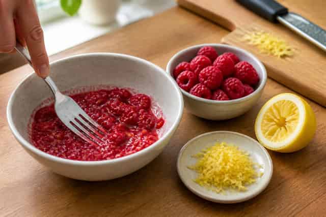 Raspberry Oat Pots with Pumpkin Seeds cooking step 1: Prepare the berries.