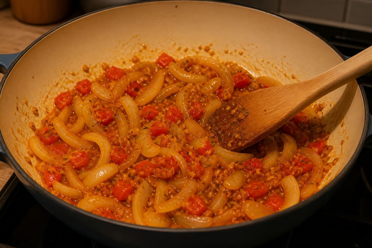 Coconut Squash and Black Bean Stew with Thyme Rice cooking step 4: Bloom the spices.