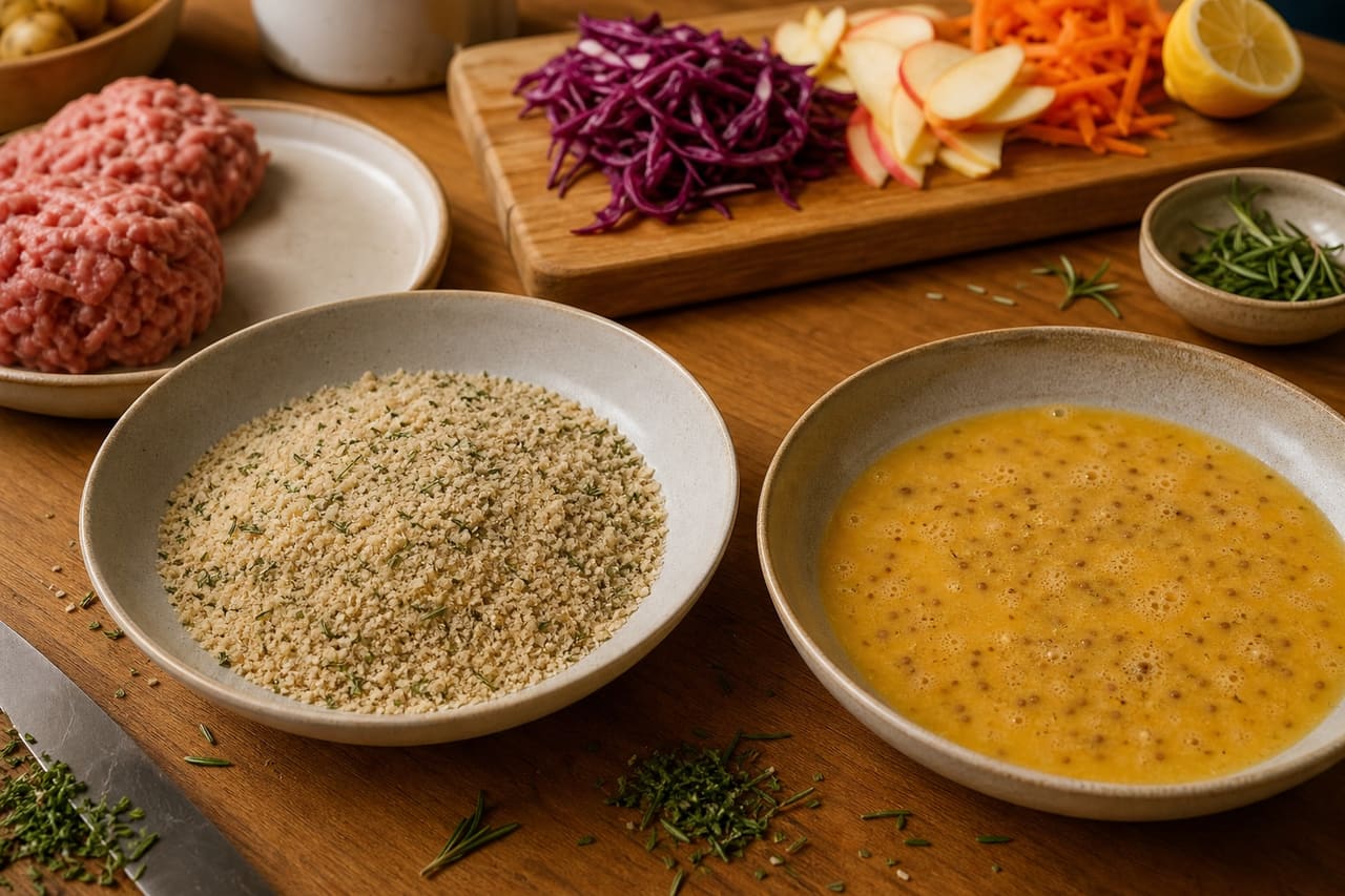 Crispy Rosemary Pork Patties with Apple Cabbage Slaw cooking step 3: Make the rosemary crumb.