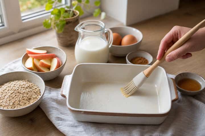 Apple Cinnamon Baked Oats cooking step 1: Get prepped.