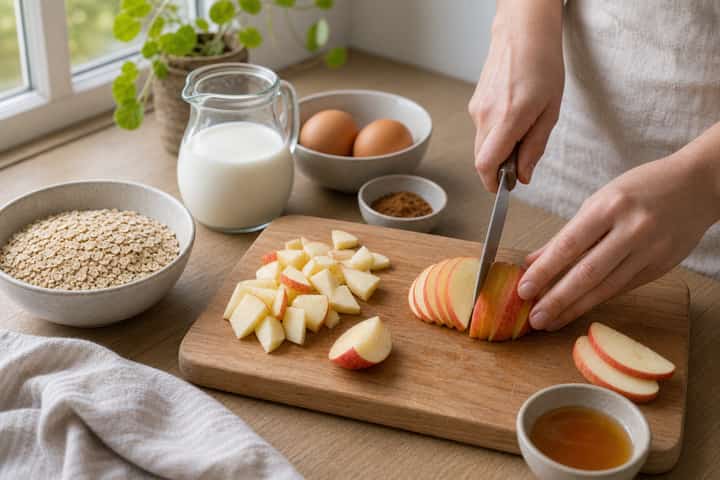Apple Cinnamon Baked Oats cooking step 2: Start cooking.