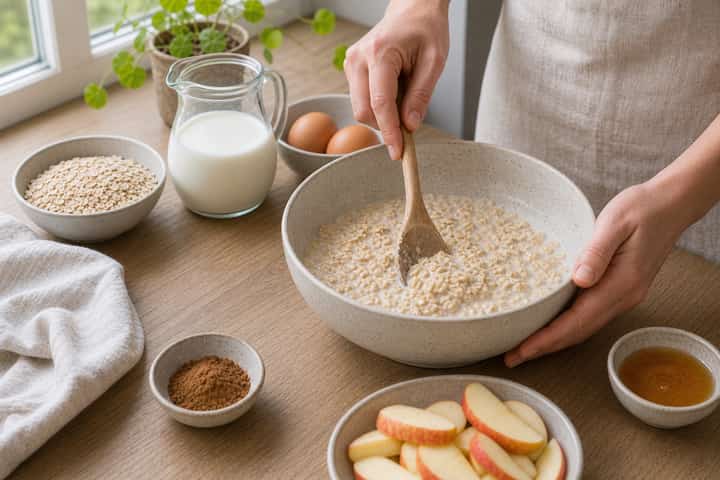 Apple Cinnamon Baked Oats cooking step 3: Build the flavour.