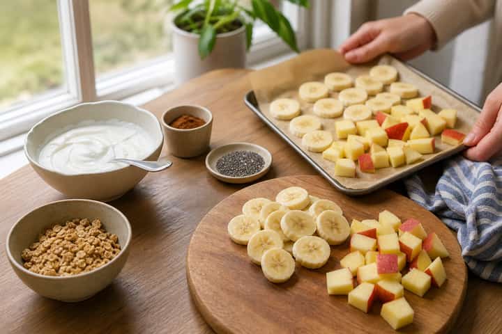 Apple Cinnamon Smoothie Bowls cooking step 1: Get prepped.