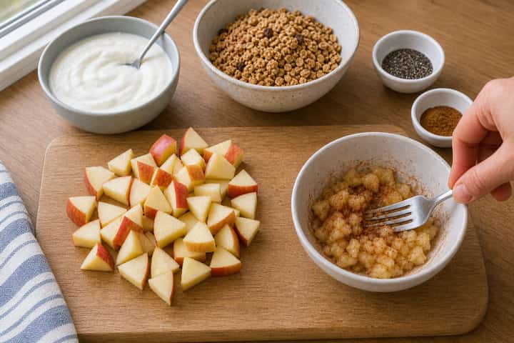Apple Cinnamon Yogurt Pots cooking step 1: Get prepped.