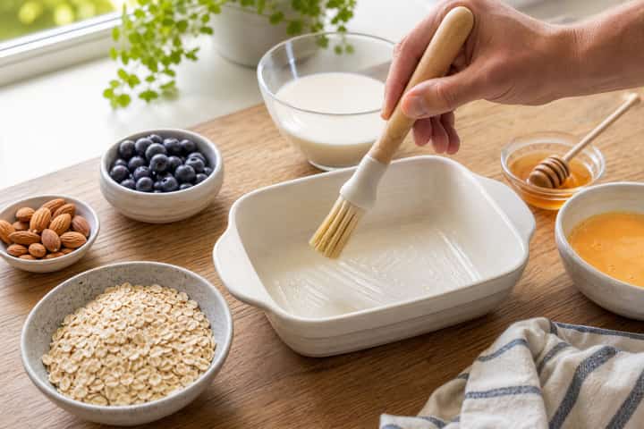 Blueberry Almond Baked Oats cooking step 1: Get prepped.