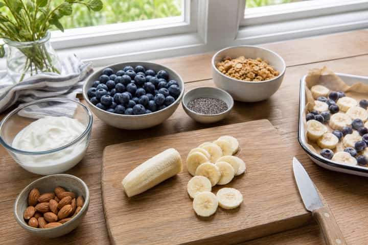 Blueberry Almond Smoothie Bowls cooking step 1: Get prepped.