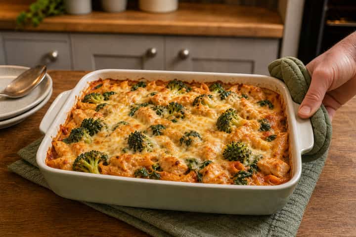 Chicken Broccoli Pasta Bake cooking step 6: Serve.
