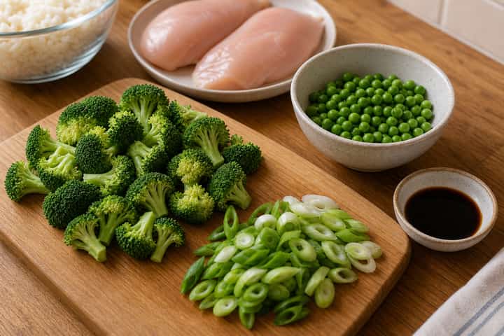 Chicken Broccoli Rice Bowls cooking step 2: Start cooking.