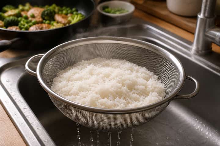 Chicken Broccoli Rice Bowls cooking step 5: Finish the dish.