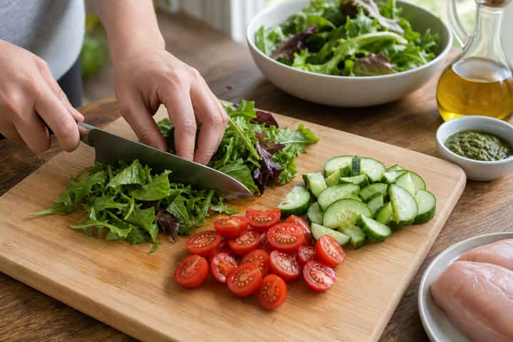 Chicken Pesto Salad Boxes cooking step 1: Get prepped.