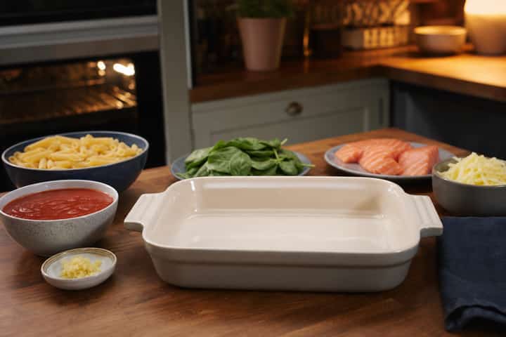 Salmon Ginger Pasta Bake cooking step 1: Get prepped.