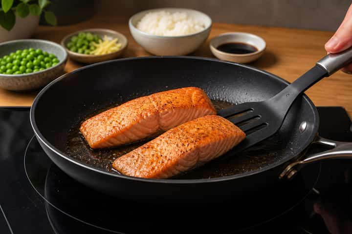 Salmon Ginger Rice Bowls cooking step 3: Build the flavour.