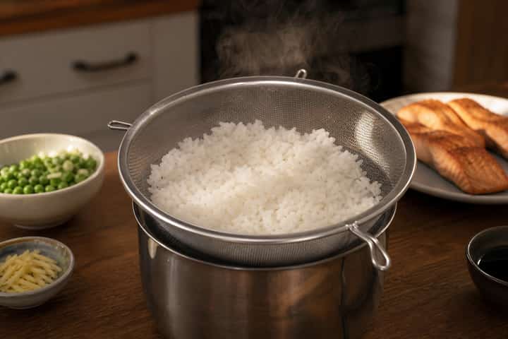 Salmon Ginger Rice Bowls cooking step 5: Finish the dish.