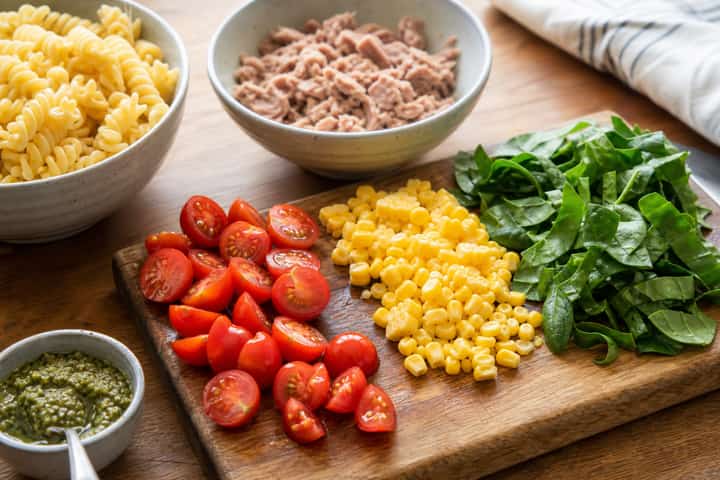 Tuna Sweetcorn Pasta Salad cooking step 2: Start cooking.