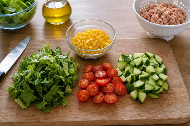 Tuna Sweetcorn Salad Boxes cooking step 1: Get prepped.