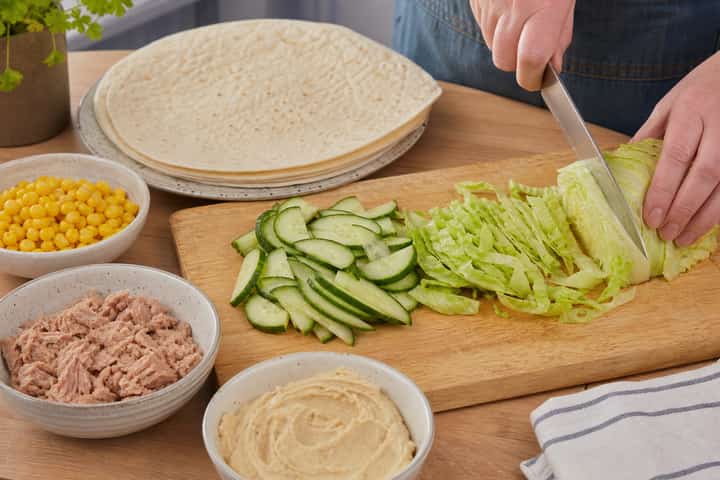 Tuna Sweetcorn Wraps cooking step 1: Get prepped.
