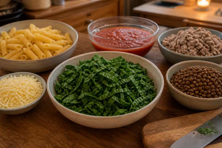 Turkey Lentil Pasta Bake cooking step 3: Build the flavour.