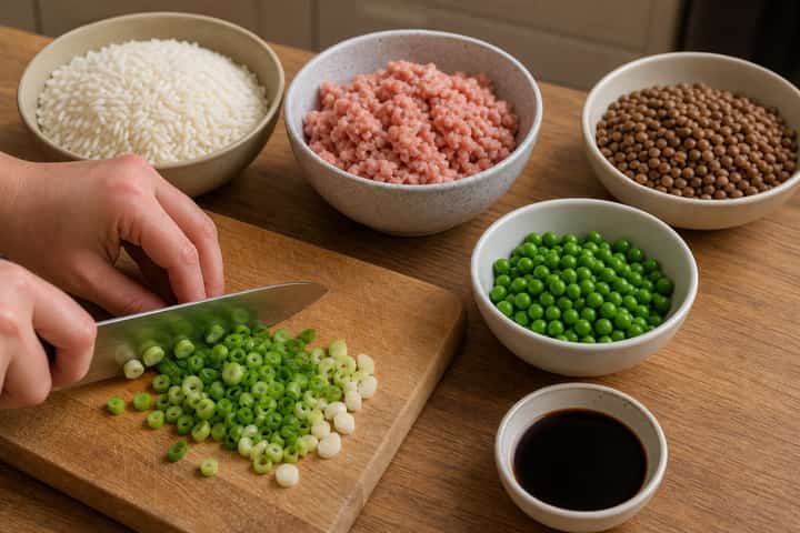 Turkey Lentil Rice Bowls cooking step 2: Start cooking.