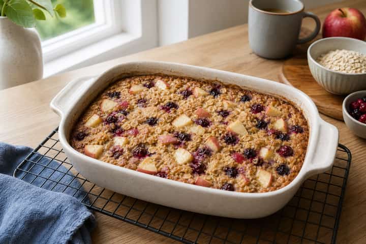 Apple Berry Baked Oats cooking step 5: Finish the dish.