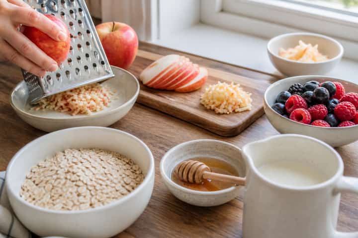 Apple Berry Porridge cooking step 1: Get prepped.