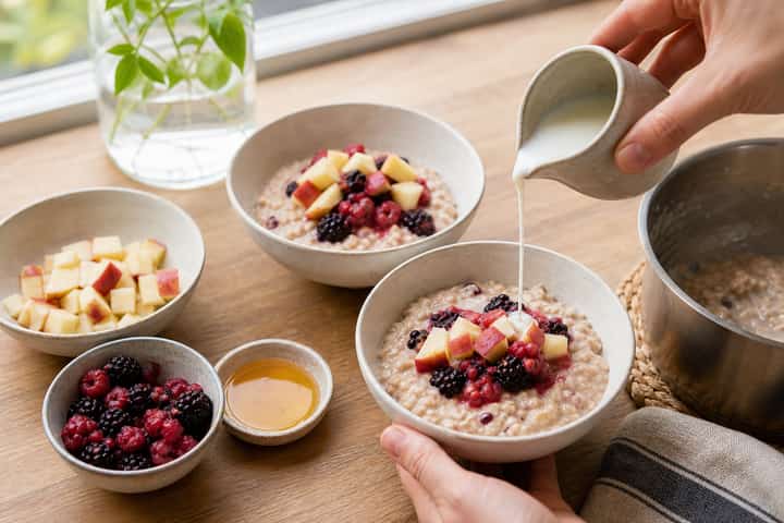 Apple Berry Porridge cooking step 5: Finish the dish.