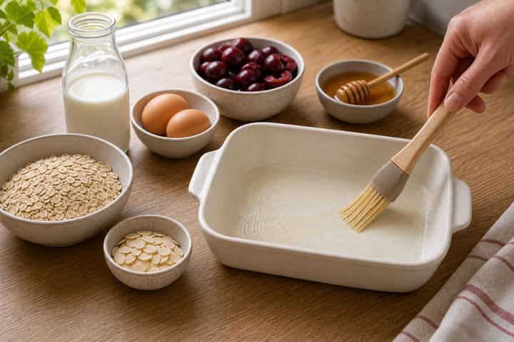 Cherry Almond Baked Oats cooking step 1: Get prepped.