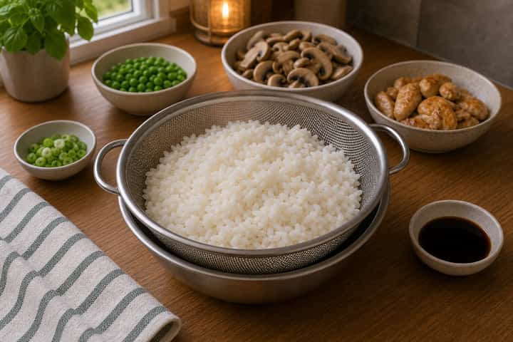 Chicken Mushroom Rice Bowls cooking step 5: Finish the dish.