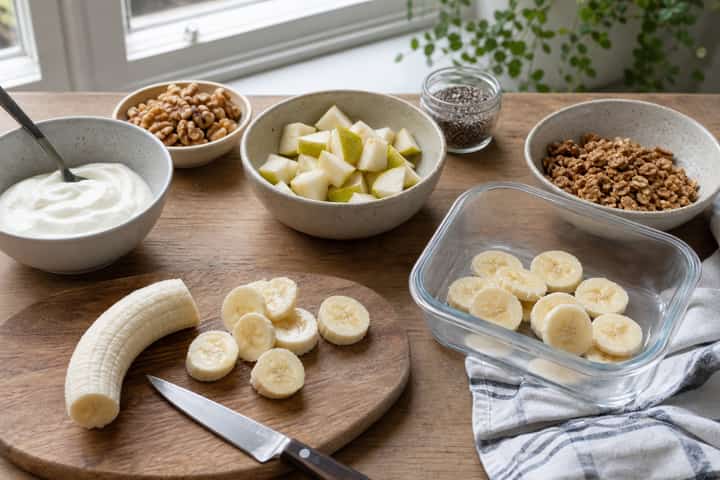Pear Walnut Smoothie Bowls cooking step 1: Get prepped.