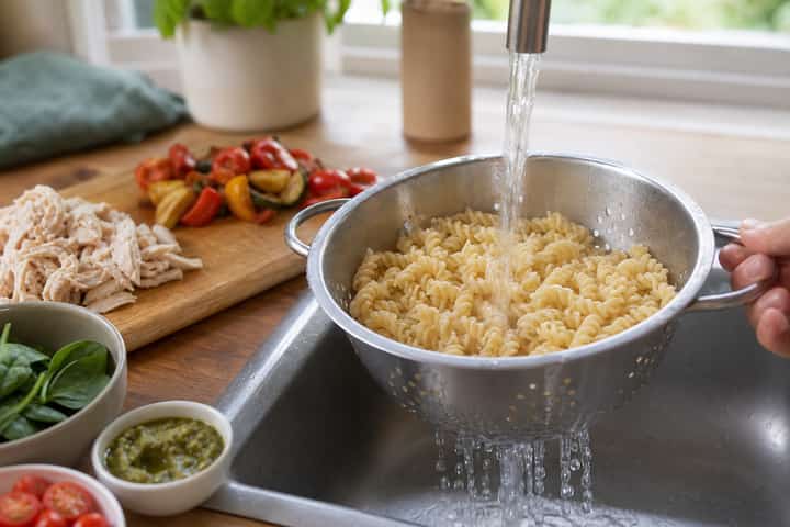 Roast Chicken Pasta Salad cooking step 1: Get prepped.