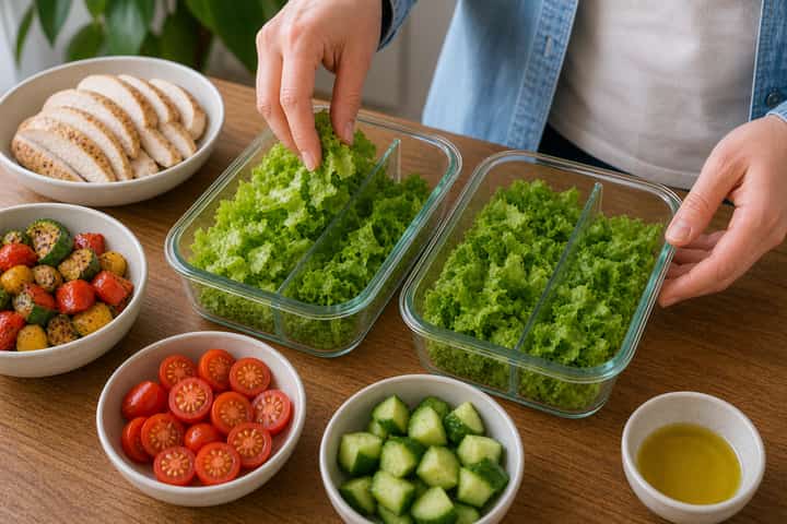Roast Chicken Salad Boxes cooking step 3: Build the flavour.