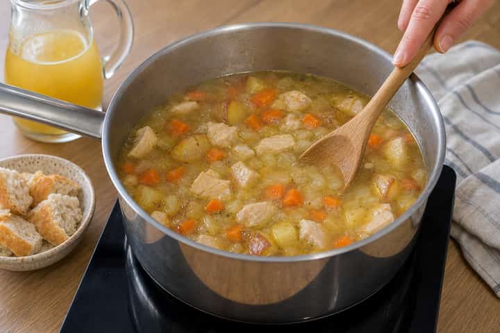 Roast Chicken Soup Pots cooking step 4: Bring it together.
