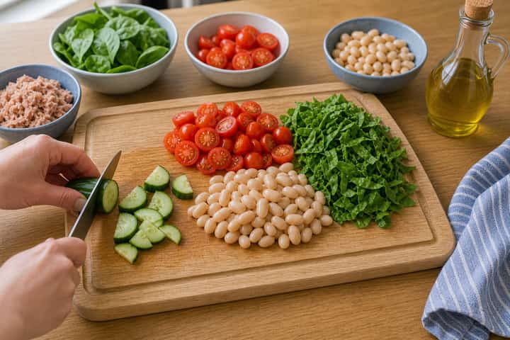 Tuna Bean Salad Boxes cooking step 1: Get prepped.